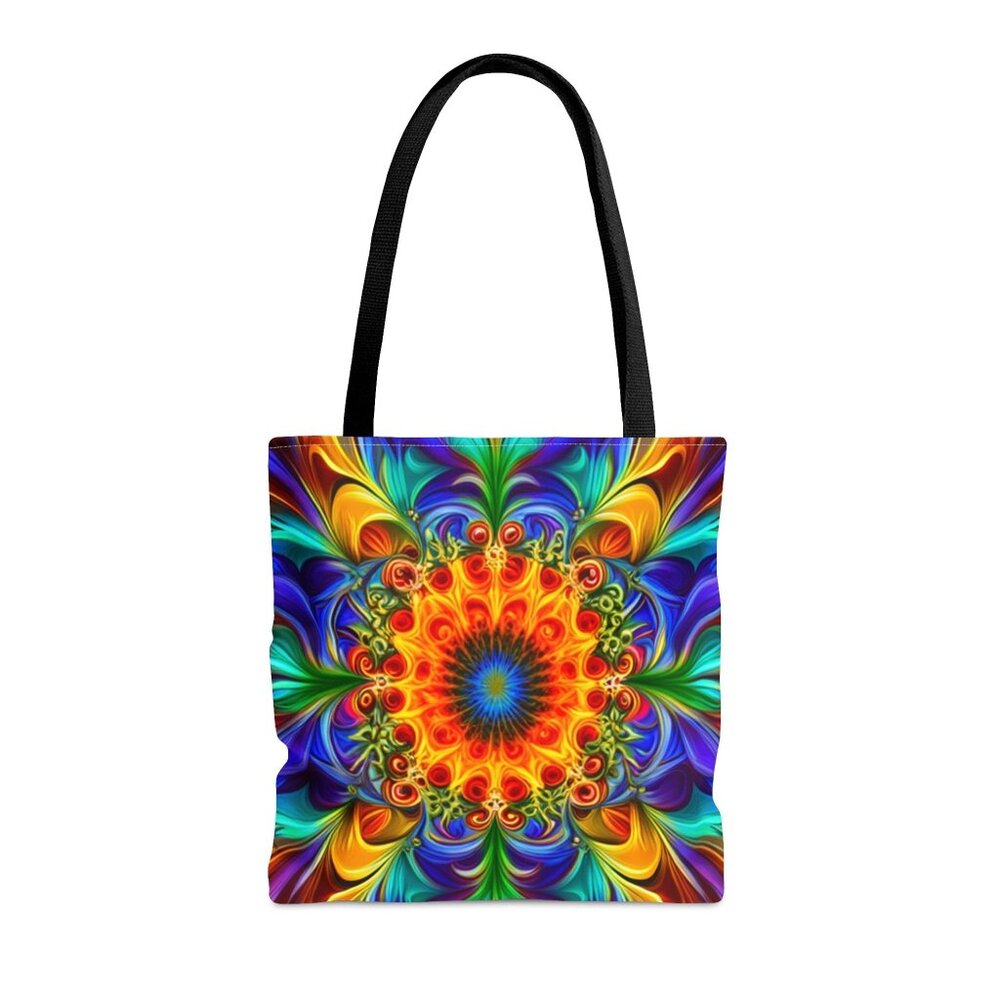 Power Tye Dye Swirls and Ripples Tote Bag AI Medium 100% Polyester #12